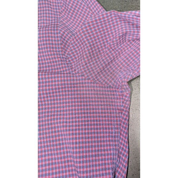 Tailorbyrd Button Down L Men's Purple Plaid Contrasting Cuffs Long Sleeve Preppy - Picture 9 of 9
